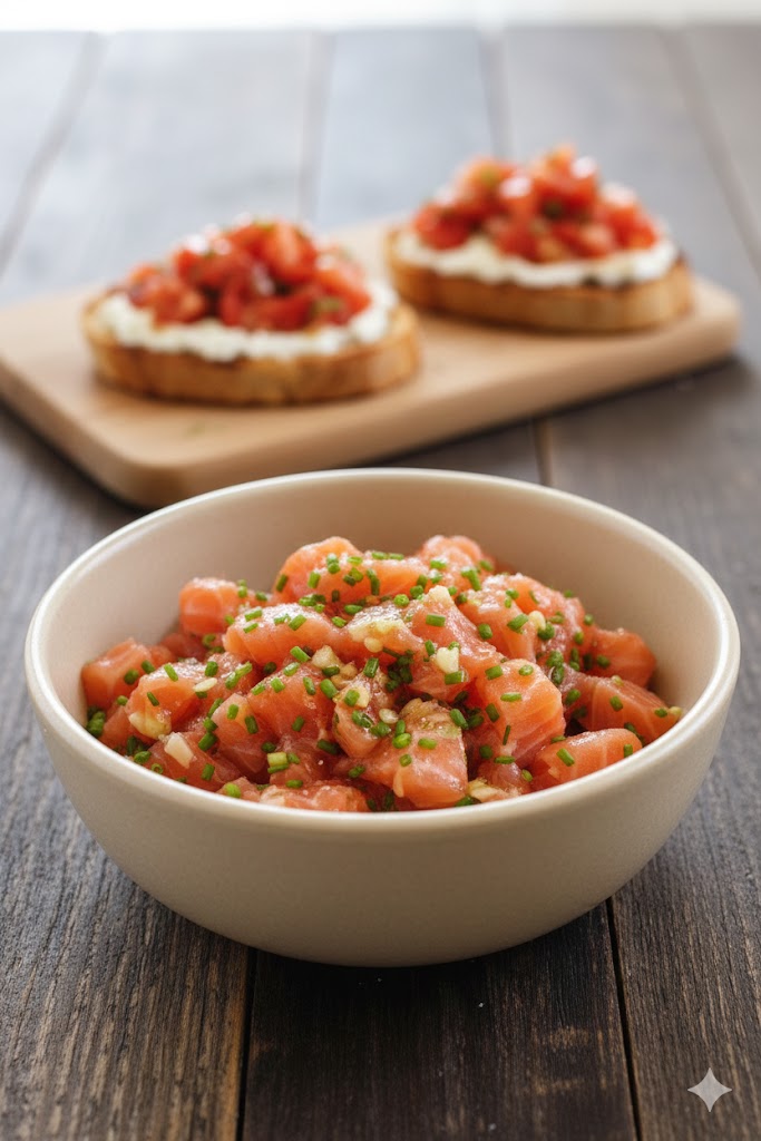 Smoked salmon tartare